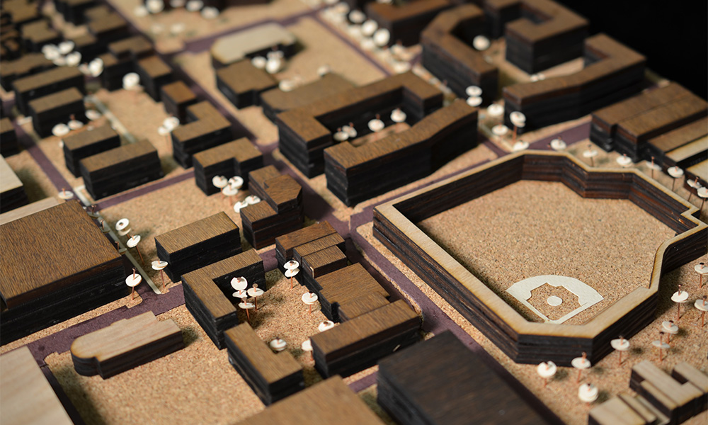 Part of the city-wide model our class built together. Photo: Evan Tanasiuk